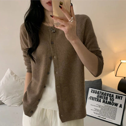 Wool Knitted Cardigan Sweater