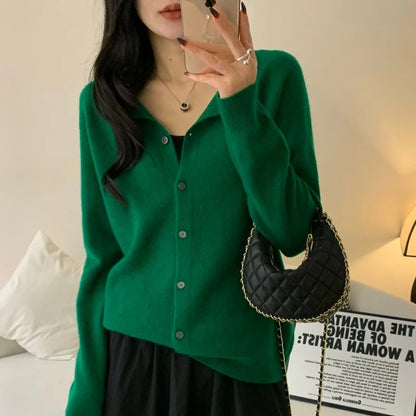 Wool Knitted Cardigan Sweater