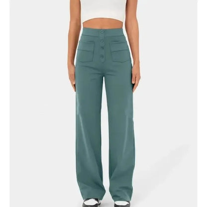 High-Waisted Elastic Pants